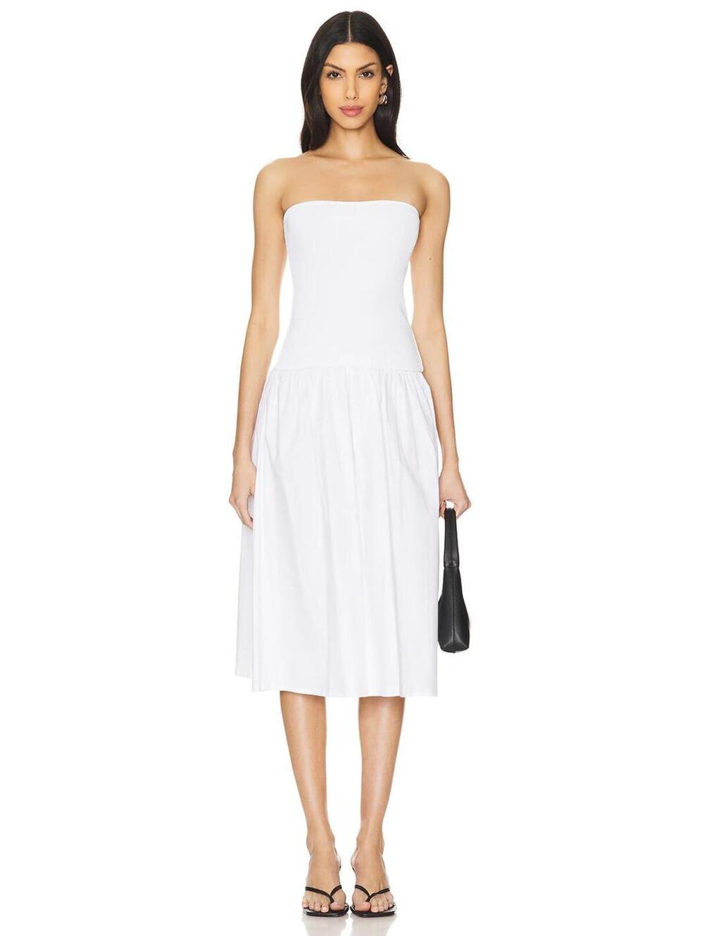 WeWoreWhat Ribbed Midi Dress in White - Picture 2 of 8